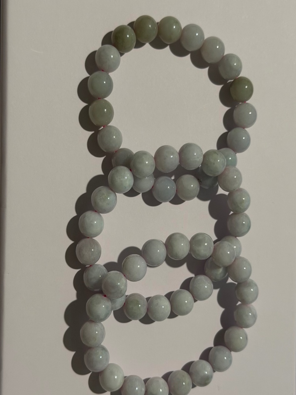 Bundle of 3 - Authentic Jadeite Jade (Grade A) Bracelets - medium size beads